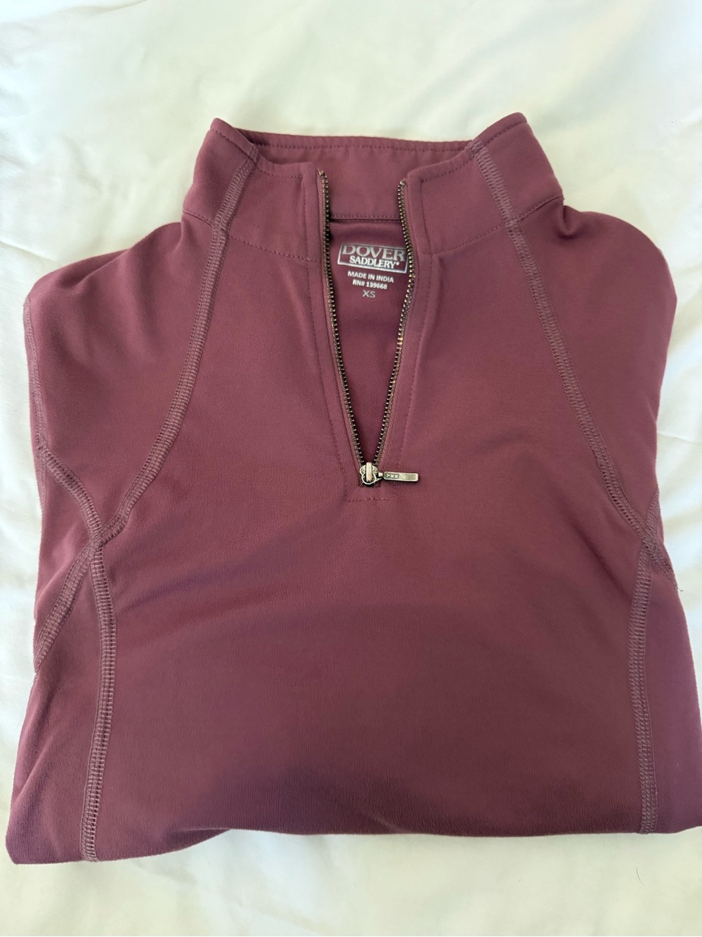 Dover Saddlery Quarter-Zip Top in Mauve